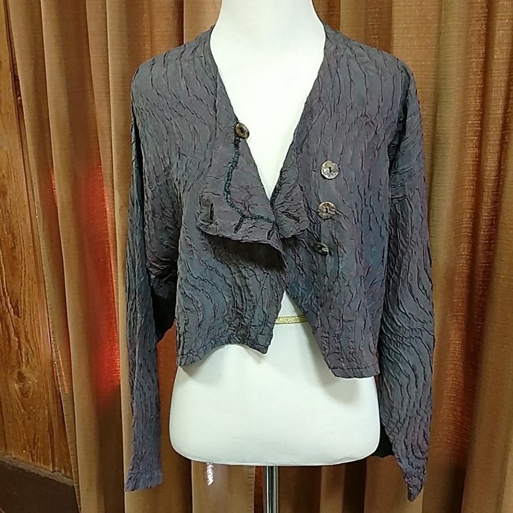 Steel Pony Artisan Silk Crop Jacket, NWOT, 1size - Picture 9 of 16